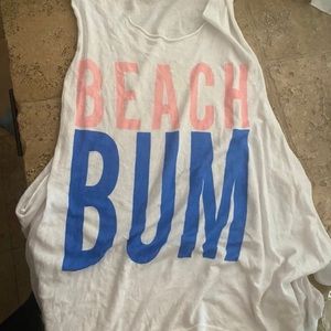 Wildfox Beach bum shirt Coverup muscle t tank top